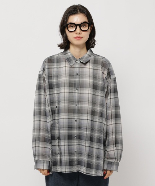 niko and…（ニコアンド） ブラウス シャツ ダブルフロントチェック