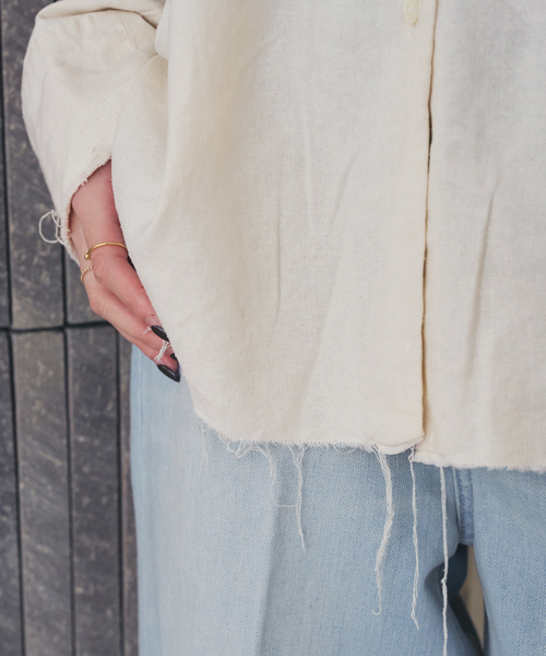 plage（プラージュ） ブラウス シャツ 「追加」R'IAM シルクMIX DAMEGE