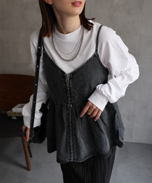 sakishimatokyo キャミソール 「選べるサイズ」デニムビスチェ