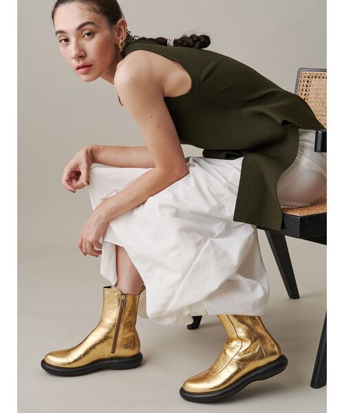 UN3D.（アンスリード） ブーツ ROUND LOW HEEL BOOTS / ラウンドロウ