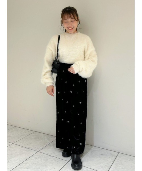 flower パンツ ベロアエンブロイダリーパンツ2 レディース : ZOZOTOWN