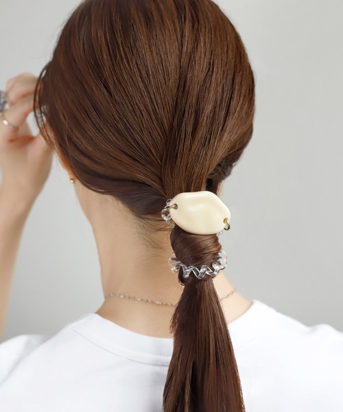 ANEMONE（アネモネ） ヘアゴム ニュアンスプレートコイルポニー