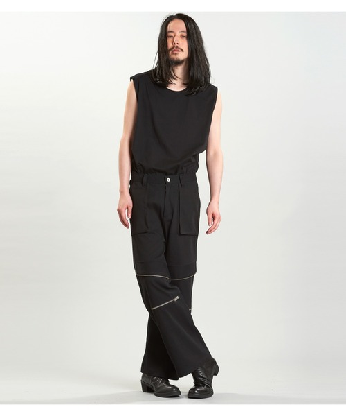 NO ID.（ノーアイディー） パンツ 「NO ID.」Flap Zip Wide Pants