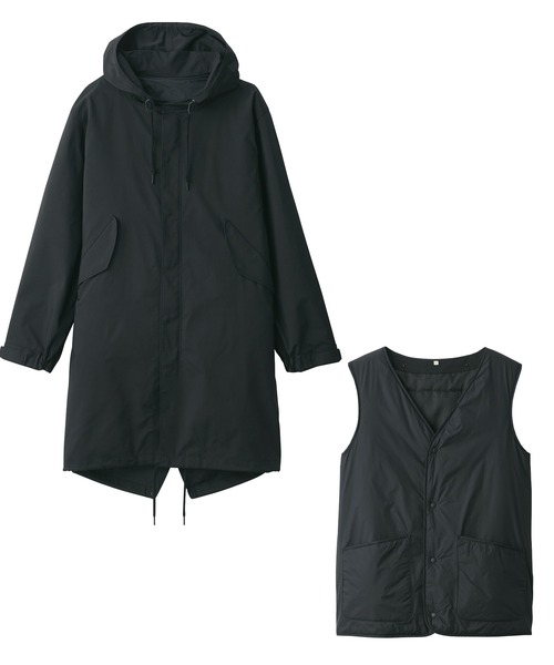 MUJI Labo モッズコート コート 「MUJI Labo」紳士 ライナー付きモッズ