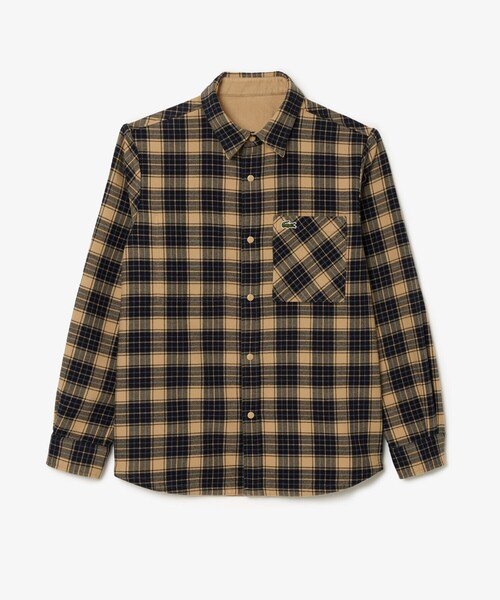 LACOSTE（ラコステ） シャツ 無地 チェック柄 リバーシブルフランネル