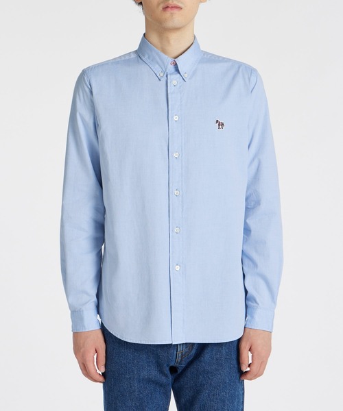PS Paul Smith シャツ “Sports Stripe Zebra” ワンポイント 長袖シャツ