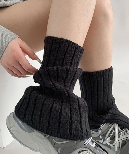 c.u.l レッグウォーマー スリット入り あったか レッグウォーマー