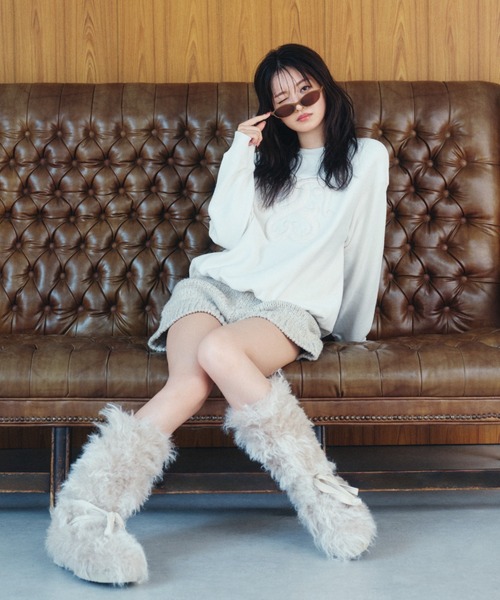 SNIDEL（スナイデル） トレーナー スウェット 「WEB限定/ボア