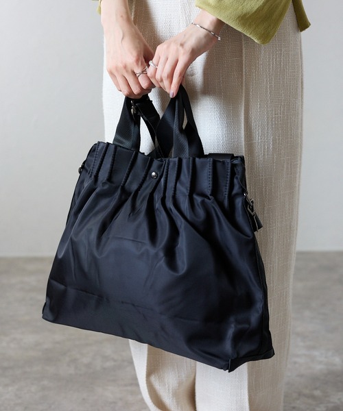 Lien Select トートバッグ ギャザーナイロントート バッグ / 通勤 通学