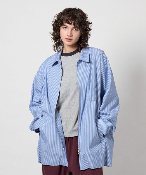 6 コート アウター 「6(ROKU)」コットン ジップ シャツ ジャケット