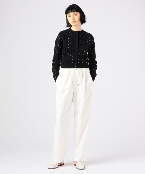 CABaN（キャバン） カーディガン コットンカシミヤ ドットジャカード