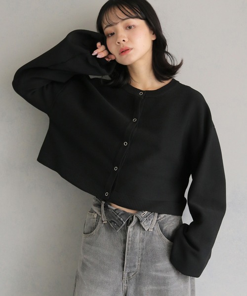 cheriella カーディガン 「cheriella」前後2WAYショート丈ニット