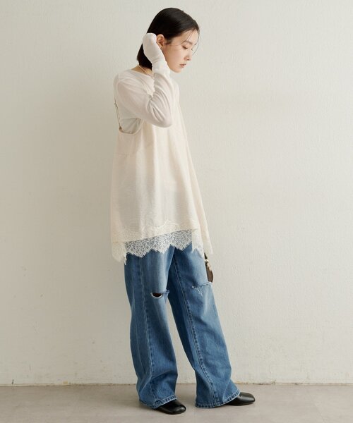 Omekashi（オメカシ） キャミソール レースキャミチュニック