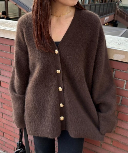 A part by（アパートバイ） カーディガン CNラクーンコンVカーディガン