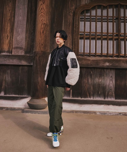 OMMO（オーエムエムオー） ma1 ma-1 SLEEVE BOA SHORT MA-1 レディース