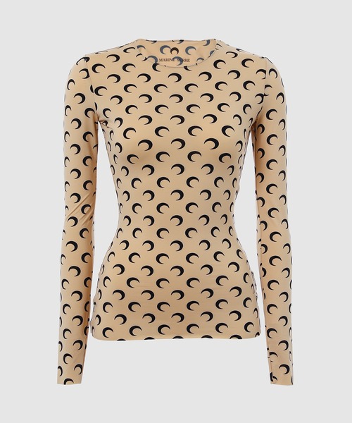 MARINE SERRE（マリーンセル） tシャツ MOON PRINTED JERSEY LS