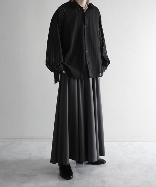 KUUUPY（クーピー） シャツ Shadow Stripe Sheer Shirt - シャドー