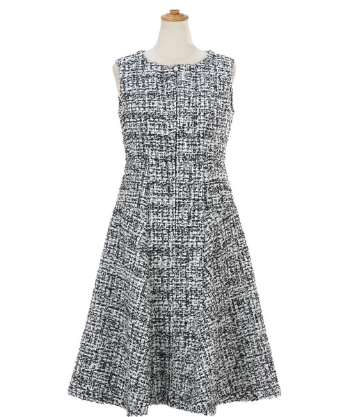 Prima Scherrer（プリマシェレル） ワンピース MIXツイード フロント