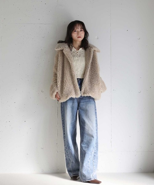 Reurie'（レウリィ） コート アウター オリジナルダブルジップファー