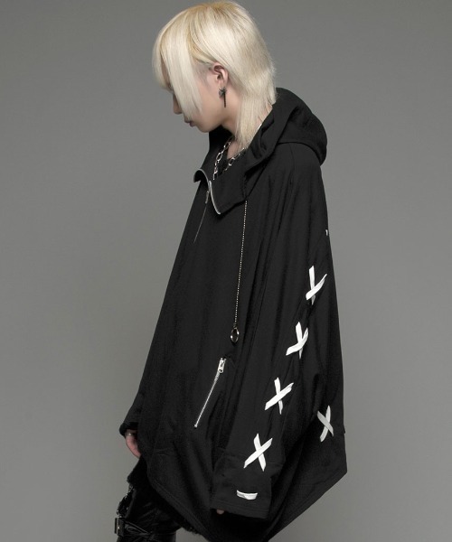 パーカー 『CIVARIZE/シヴァーライズ』バックレースアップポンチョ