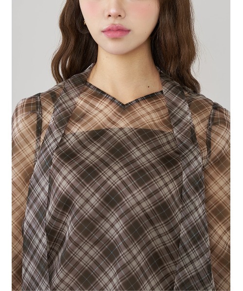 Darich（ダーリッチ） ブラウス シャツ シアーパフショルブラウス