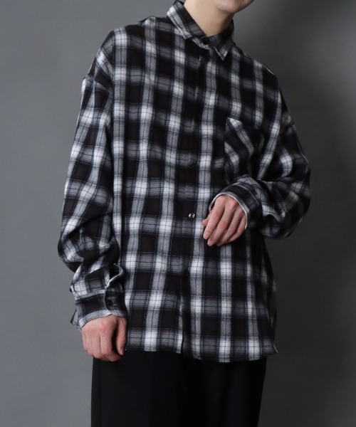 SITRY（シトリー） シャツ Ombre Check Shirt/オーバーサイズ オンブレ
