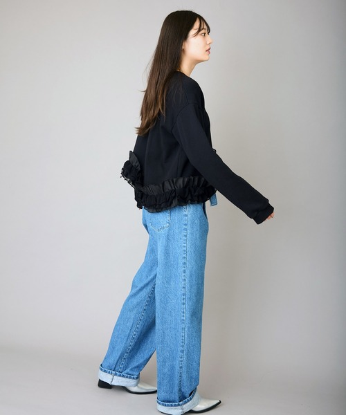 AVIE（アビィ） トレーナー スウェット フリルデザインスウェット