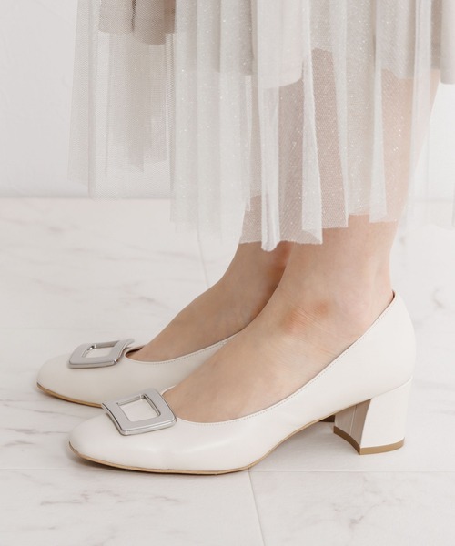 卑弥呼（HIMIKO） パンプス 「Made in Japan」スクエアバックルチャン
