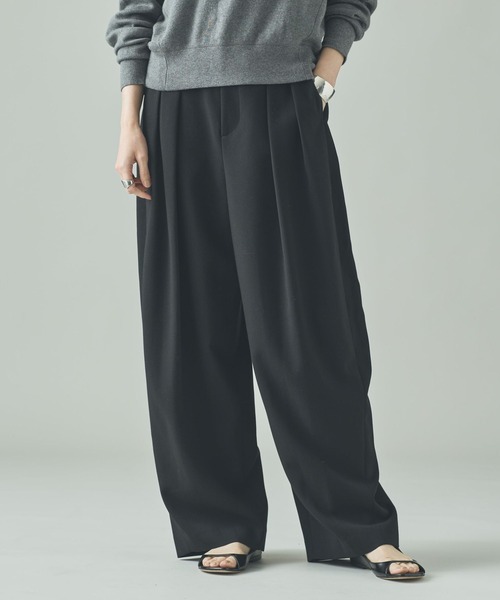 Curensology（カレンソロジー） パンツ /ダブルクロスツータックパンツ