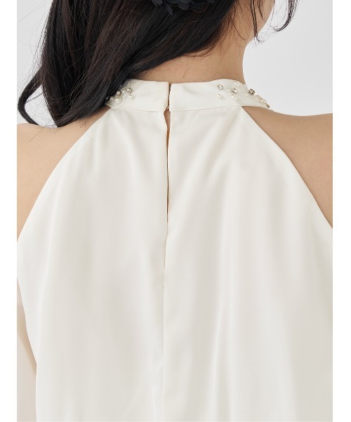 Darich（ダーリッチ） ブラウス シャツ パールネックアメスリブラウス