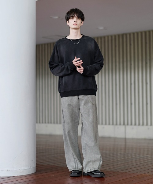 ASTRONOMY トレーナー スウェット ピグメント加工ヘビーウェイトクルー