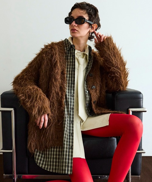 MAISON SPECIAL（メゾンスペシャル） カーディガン Fluffy Shaggy Knit