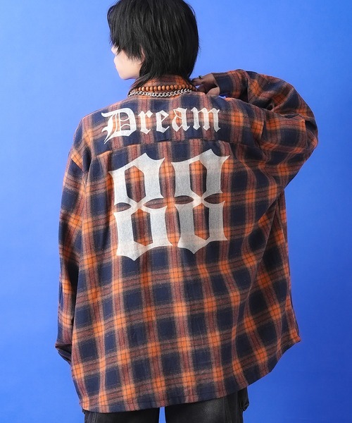 シャツ a.p.o.v. ナンバリング＆LAプリントオーバーサイズオンブレ