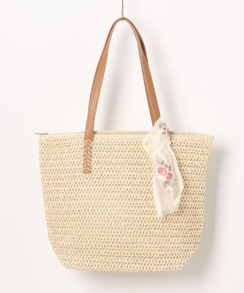 かごバッグ カゴバッグ リボン付き ストローかごバッグ : ZOZOTOWN