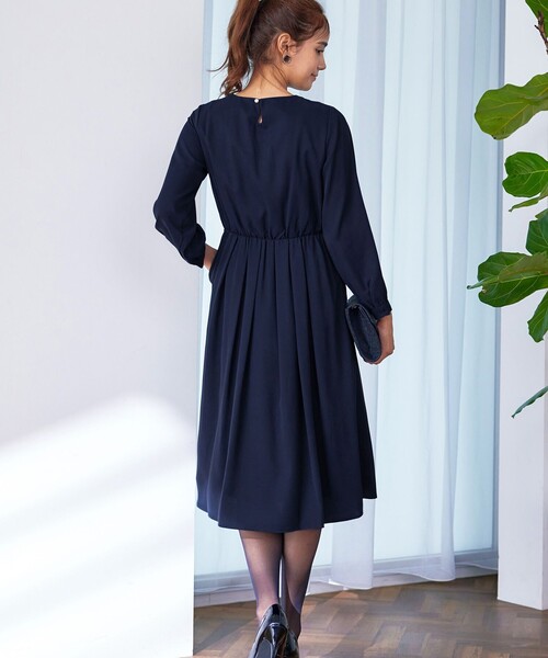 Tiaclasse ワンピース 「洗える」タックパールワンピース : ZOZOTOWN