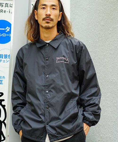 THRASHER（スラッシャー） ナイロンジャケット The Bew Religion World