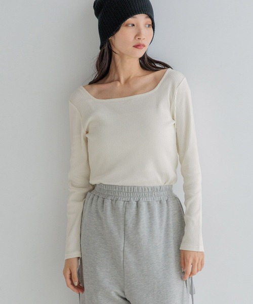 LOWRYS FARM（ローリーズファーム） tシャツ 2WAYリブタイトロング