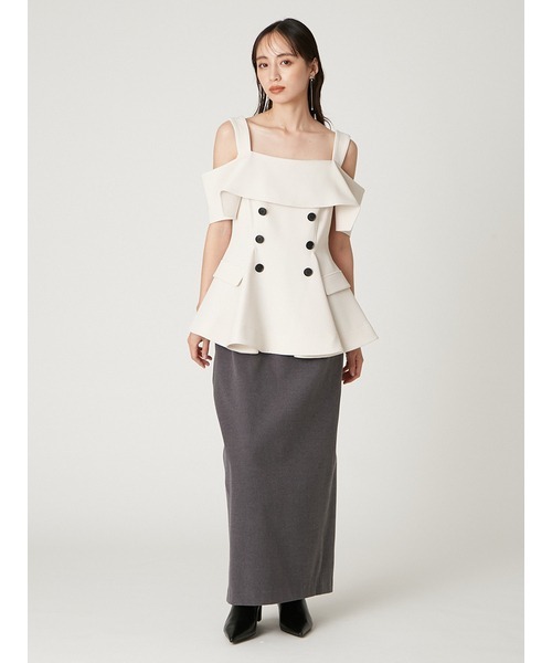 FRAY I.D（フレイ・アイディー） tシャツ オフショルペプラムトップス