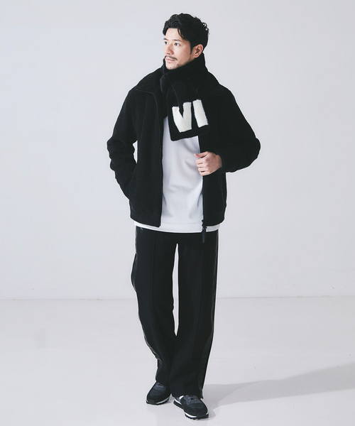 5351 POUR LES HOMMES ブルゾン アウター スタンドウールフリースボア