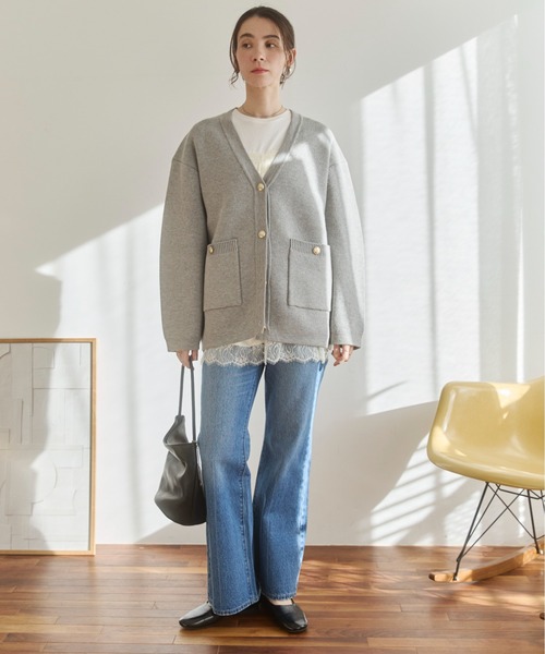 ANGIE カーディガン 「オケージョン対応 / セレモニー対応」金ボタン