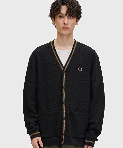 FRED PERRY（フレッドペリー） カーディガン Tipped Pique Texture