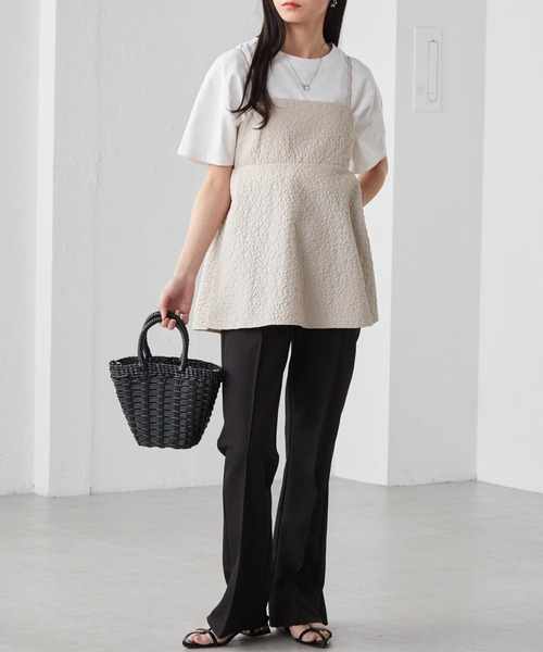 RANAN（ラナン） キャミソール ぽこぽこジャカードキャミブラウス