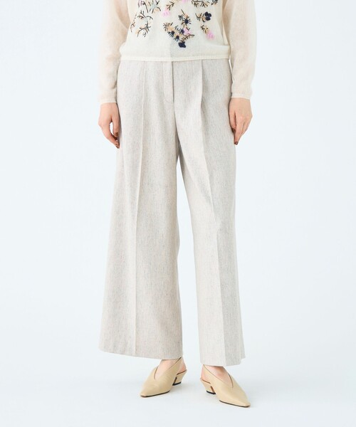 Ballsey（ボールジィ） パンツ メランジカルゼ タックワイドパンツ