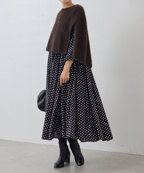 BEARDSLEY（ビアズリー） ニット セーター ファーニットポンチョ