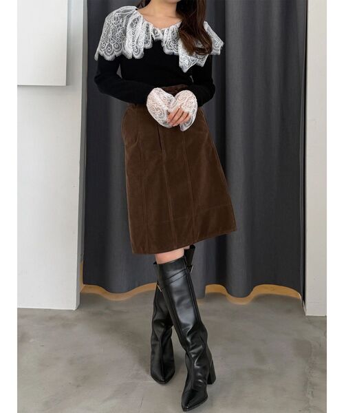 MERCURYDUO（マーキュリーデュオ） ニット セーター スカラレース襟