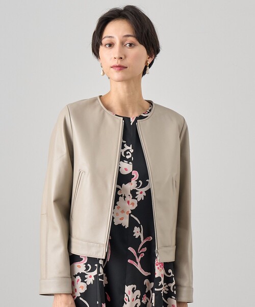 ANAYI（アナイ） レザージャケット ライダース ラムレザーファスナー