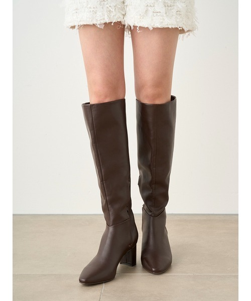 SNIDEL（スナイデル） ブーツ スクエアロングブーツ レディース