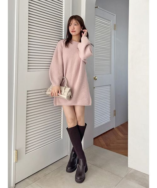 SNIDEL（スナイデル） ワンピース ラクーンミニニットワンピース