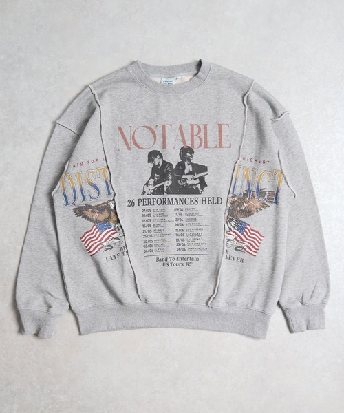 トレーナー スウェット ヴィンテージライクなリメイクスウェット