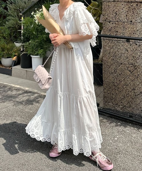 Alley Tokyo ワンピース レースどっさり半袖ワンピース : ZOZOTOWN